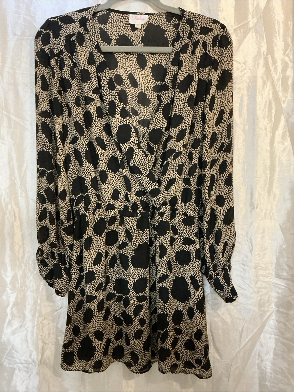 Parker Black and Cream mini Dress